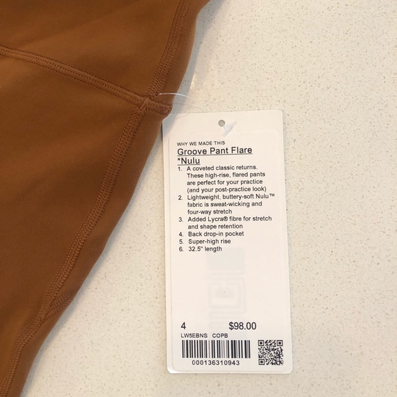 RARE—NWT Lululemon Groove Pant Flare HighRise Sz 4 - Picture 9 of 10